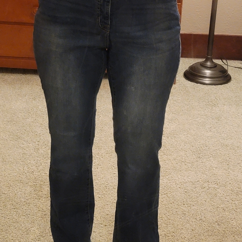 Terra & Sky Women's Classic Blue Straight Leg Jeans